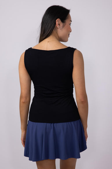 Womens Simply Southern Double Layer Tank Top for Women in Black