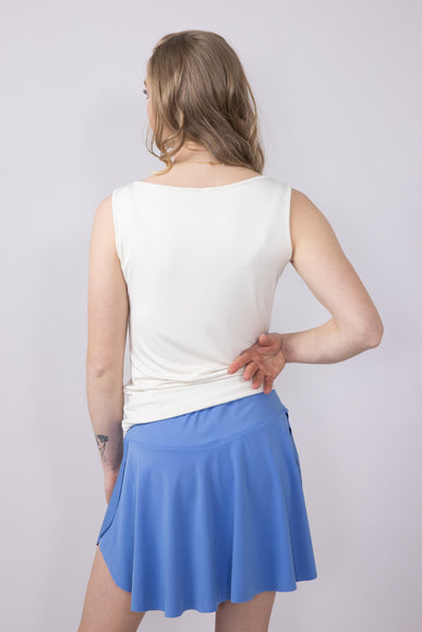 Simply Southern Double Layer Tank Top for Women in Pearl White