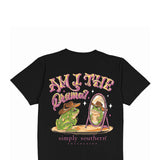 Simply Southern Womens Plus Size Drama T-shirt for Women in Black