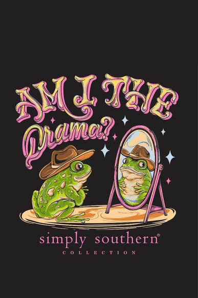 Simply Southern Womens Plus Size Drama T-shirt for Women in Black