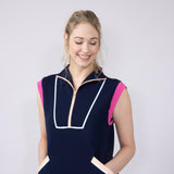 Womens Simply Southern Quarter Zip Lounger Dress for Women in Royal Blue