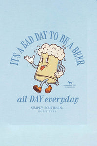 Simply Southern Mens Shirt Beer T-Shirt for Men in Ice