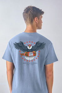 Men's Simply Southern Shirts USA Eagle T-Shirt for Men in Blue