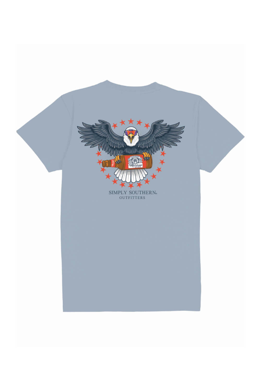 Simply Southern USA Eagle T-Shirt for Men in Blue