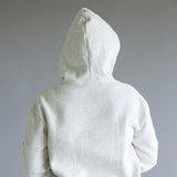 Simply Southern Embroidered Dilara Bow Hoodie for Women in Heather Grey