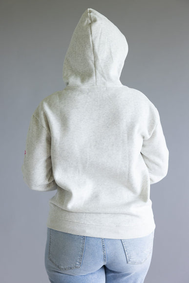 Simply Southern Embroidered Dilara Bow Hoodie for Women in Heather Grey