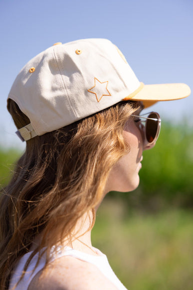 Simply Southern Embroidered Good Energy Hat for Women in Yellow