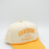 Simply Southern Embroidered Good Energy Hat for Women in Yellow