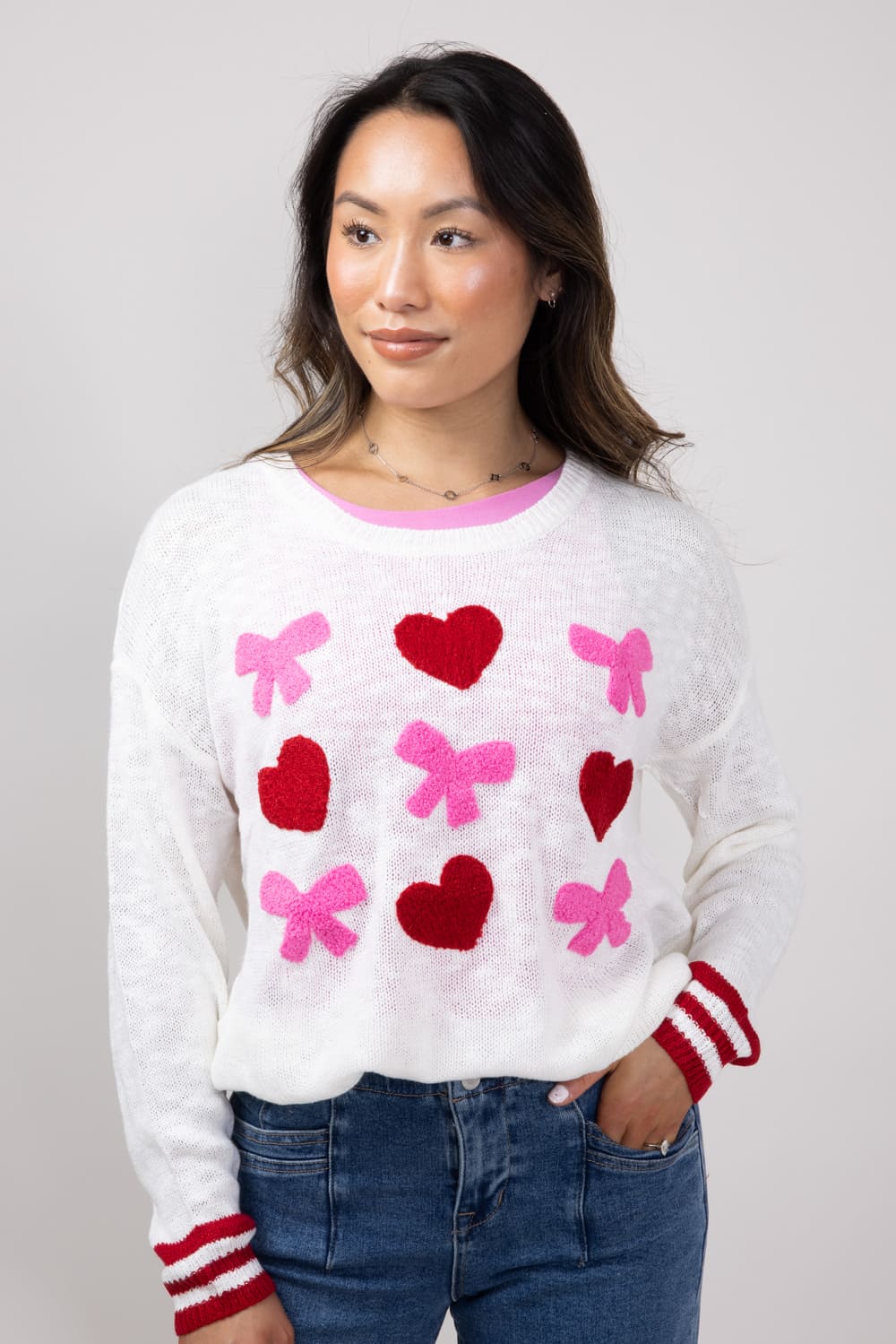 Valentines sweater women's hotsell