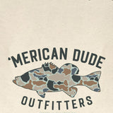 Simply Southern Mens Camo Fish T-Shirt for Men in Beige