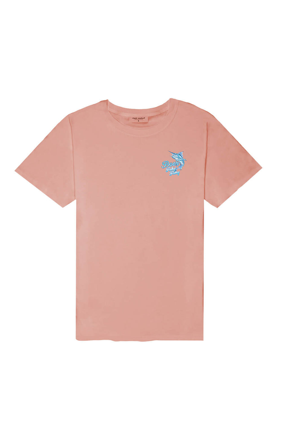 Simply Southern Beer Fishy Fishy T-Shirt for Men in Pink