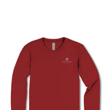 Simply Southern Plus Size Follow the Word Long Sleeve T-shirt for Women in Carmine