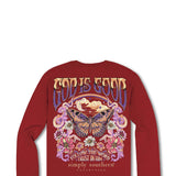 Simply Southern Plus Size Follow the Word Long Sleeve T-shirt for Women in Carmine