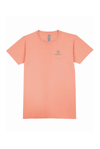 Simply Southern Plus Size Frog Love Yourself T-Shirt for Women in Peach