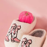Simply Southern Fuzzy Boot Slippers for Women in Cream