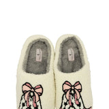 Simply Southern Fuzzy Boot Slippers for Women in Cream