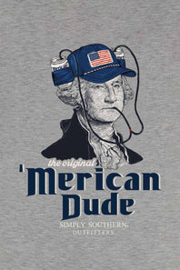 Simply Southern Men's Shirts USA George T-Shirt for Men in Grey