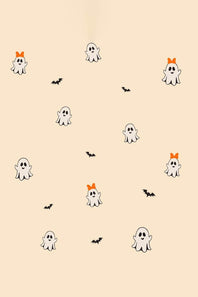 Womens Simply Southern Ghost and Bats Crewneck for Women in Sand