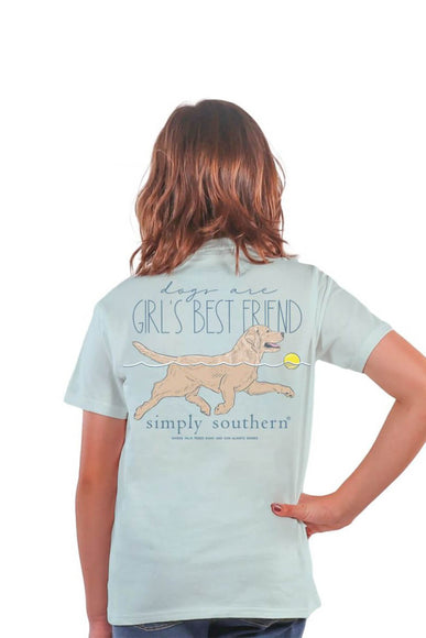 Simply Southern Girls Youth Girls Best Friend T-Shirt for Girls in Blue