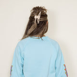 Simply Southern Sparkle Girls Sweatshirt for Women in Light Blue