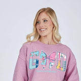 Simply Southern God Crewneck for Women in Pink
