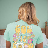 Simply Southern Womens God is Good T-Shirt for Women in Green 