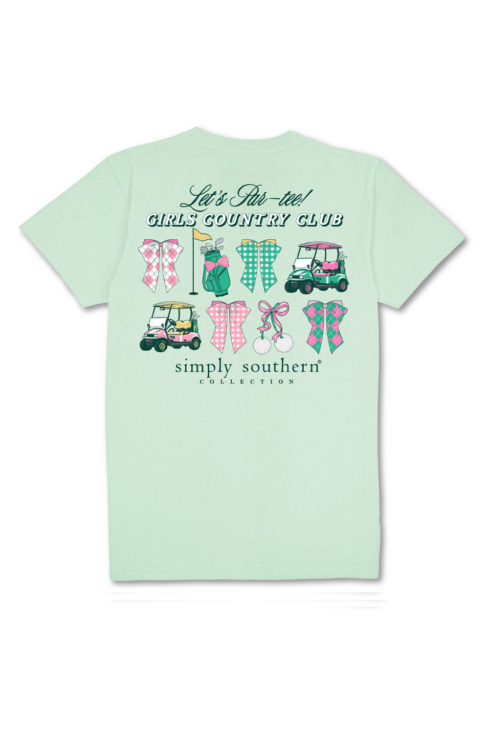 Simply Southern Plus Size Golf Country T-Shirt for Women in Mint