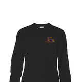 Simply Southern Plus Size Long Sleeve Hallo-Thanks-Mas T-Shirt for Women in Black