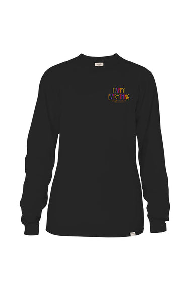 Simply Southern Plus Size Long Sleeve Hallo-Thanks-Mas T-Shirt for Women in Black