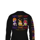 Womens Simply Southern Long Sleeve Hallo-Thanks-Mas T-Shirt for Women in Black 