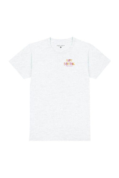Simply Southern Youth Happy Everything T-Shirt for Girls in Ash Gray