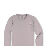 Simply Southern Plus Size Happy Goose Long Sleeve T-Shirt for Women in Grey