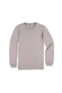 Simply Southern Youth Happy Goose Long Sleeve T-Shirt for Girls in Grey