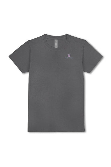 womens Simply Southern Shirts Happiness Blooms short Sleeve T-shirt for Women in Coal