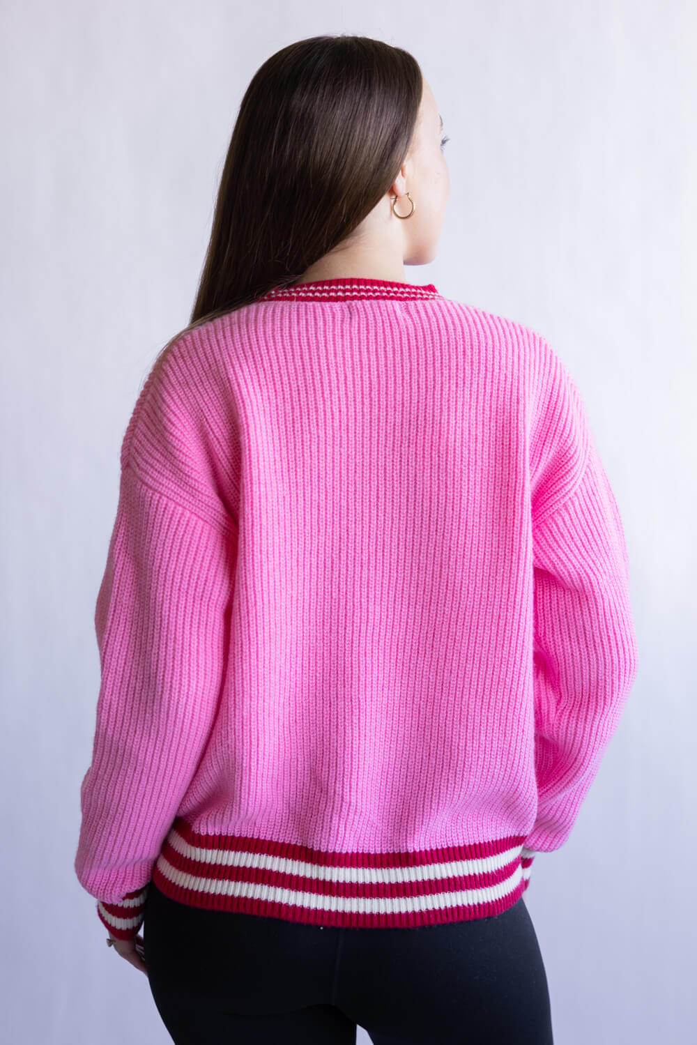 Simply Southern Harper Mama Claus Sweater for Women in Pink