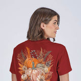Simply Southern Fall Pumpkin Harvest T-shirt for Women in Carmine
