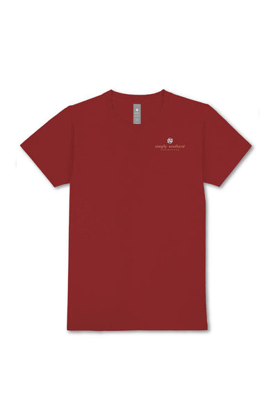 Simply Southern Fall Pumpkin Harvest T-shirt for Women in Carmine