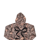 Simply Southern Black Bow Camo Hoodie for Women in Brown