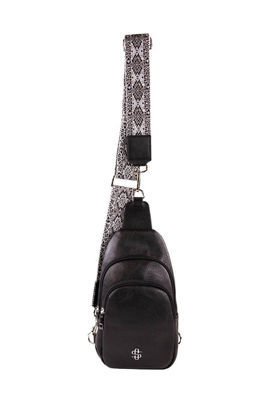 Simply Southern Leather Sling Bag for Women in Black