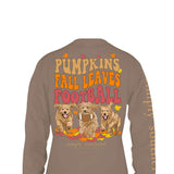 Simply Southern Plus Size Long Sleeve Fall Leaves T-Shirt for Women in Army