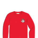Simply Southern Plus Size Leopard Hat Santa Long Sleeve T-Shirt for Women in Red