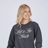 Simply Southern Let’s Go Girls Fleece Sweatshirt for Women in Slate