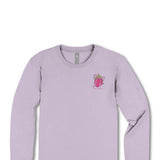 Simply Southern Plus Size Life Is Short Make It Sweet Long Sleeve T-Shirt for Women in Purple
