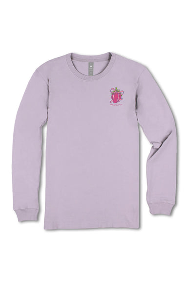 Simply Southern Plus Size Life Is Short Make It Sweet Long Sleeve T-Shirt for Women in Purple