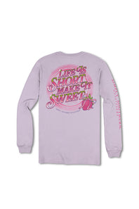 Simply Southern Life Is Short Make It Sweet Long Sleeve T-Shirt for Women in Purple