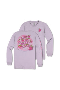 Simply Southern Life Is Short Make It Sweet Long Sleeve T-Shirt for Women in Purple