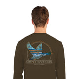 Mens Simply Southern Long Sleeve Duck T-Shirt for Men in Green