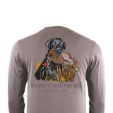 Simply Southern Men's Long Sleeve Hunt Lab Duck T-Shirt for Men in Grey