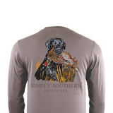 Simply Southern Men's Long Sleeve Hunt Lab Duck T-Shirt for Men in Grey