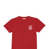 Simply Southern Love More, Worry Less T-Shirt for Women in Red 